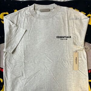 Fear of God Gray Essentials Short Sleeve Tee Light Oatmeal